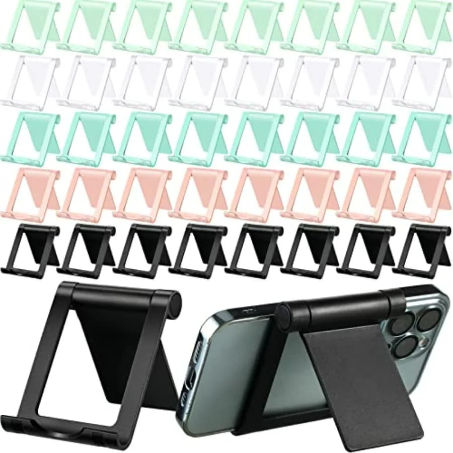 40 Pcs Foldable Cell Phone Stand Desk Multi Angle Tablet Stand Universal Cellphone Holder Portable Smartphone Dock Compatible w