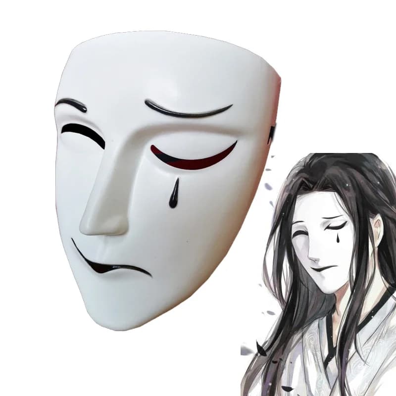 Anime Tian Guan Ci Fu Bai Wuxiang Maschera Cosplay Cielo Benedizione ufficiale triste e felice Maschere di Halloween a pieno facciale Nave di goccia