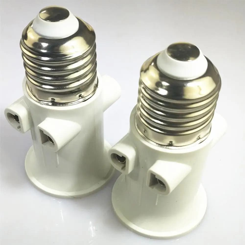 Europeo PBT Ignifugo 100-240V 4A Spina UE Connettore E27 Lampadina Adattatore Portalampada Base Presa Accessori di Conversione