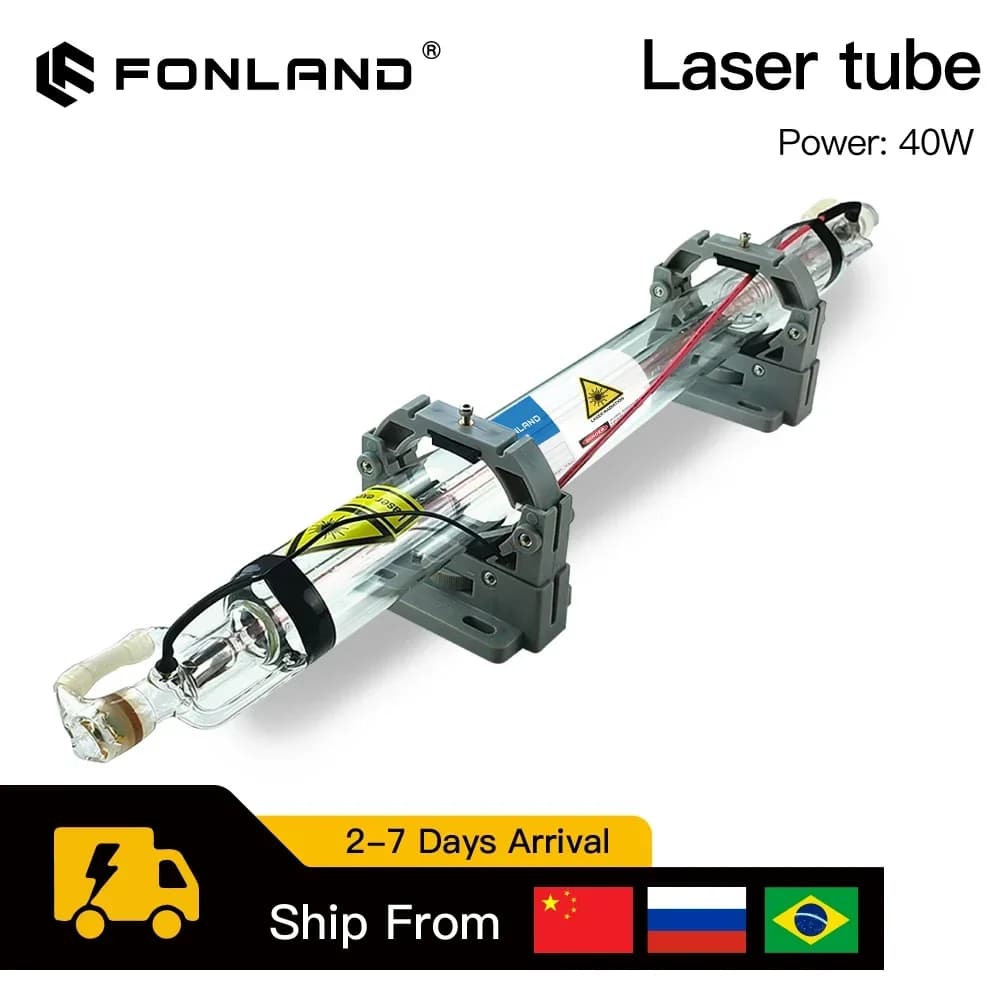 Fonland Laser Tube Co2 40W Length 700MM Glass Laser Lamp for Laser Engraving Machine Co2 Series K40 Damaged Warranty