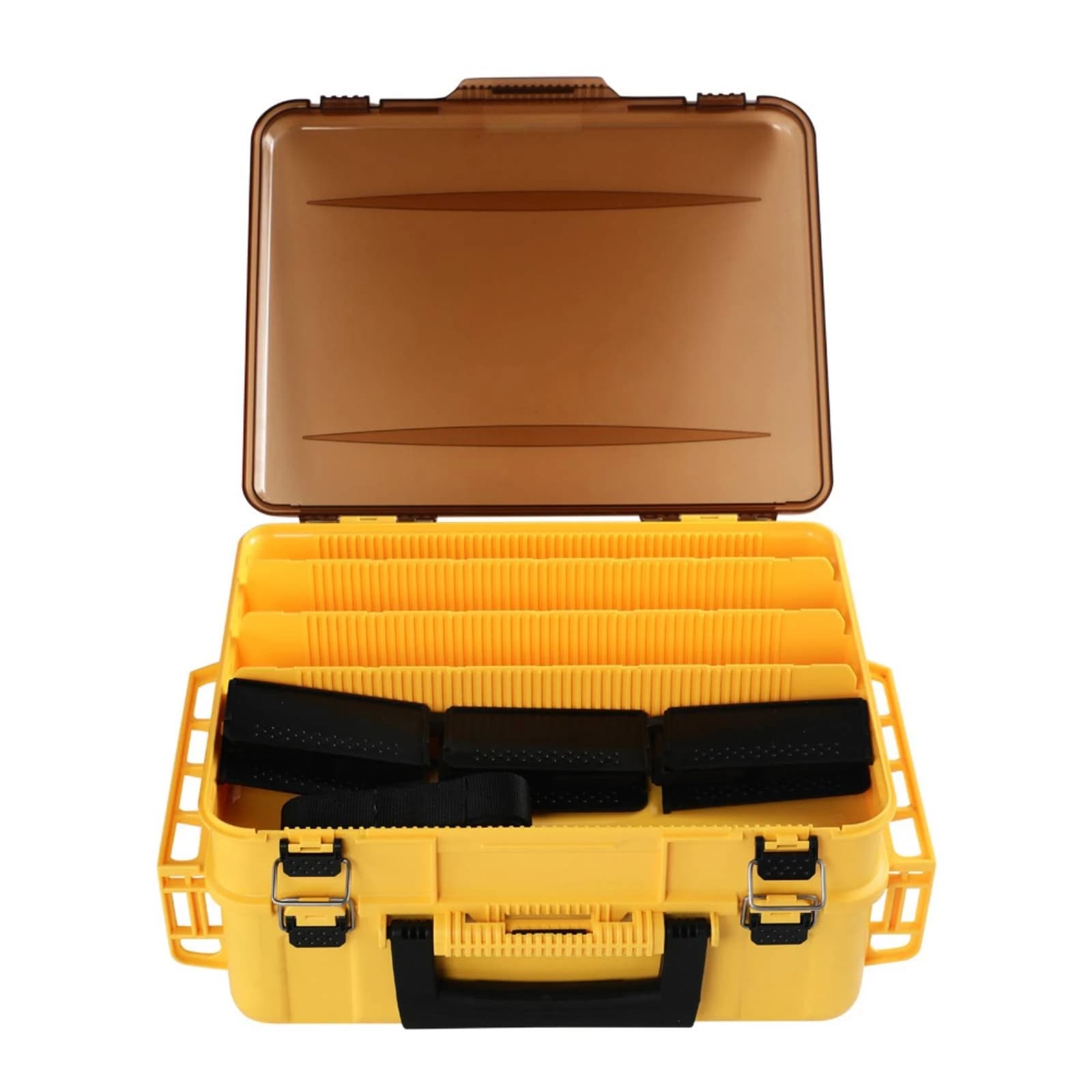 Tackle Box with Trays Double-Layer Fishing Tackle Box Gear Organizer Long-Lasting Container Flexible for Anglers