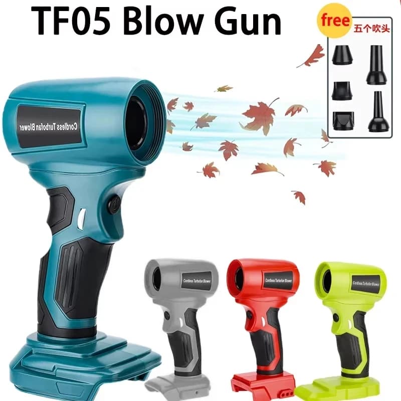 Asciugacapelli elettrico senza fili per batterie Li-ion Dewalt/Makita/Bosch/Milwaukee/Ryobi 18-20V, soffiatore portatile regolabile