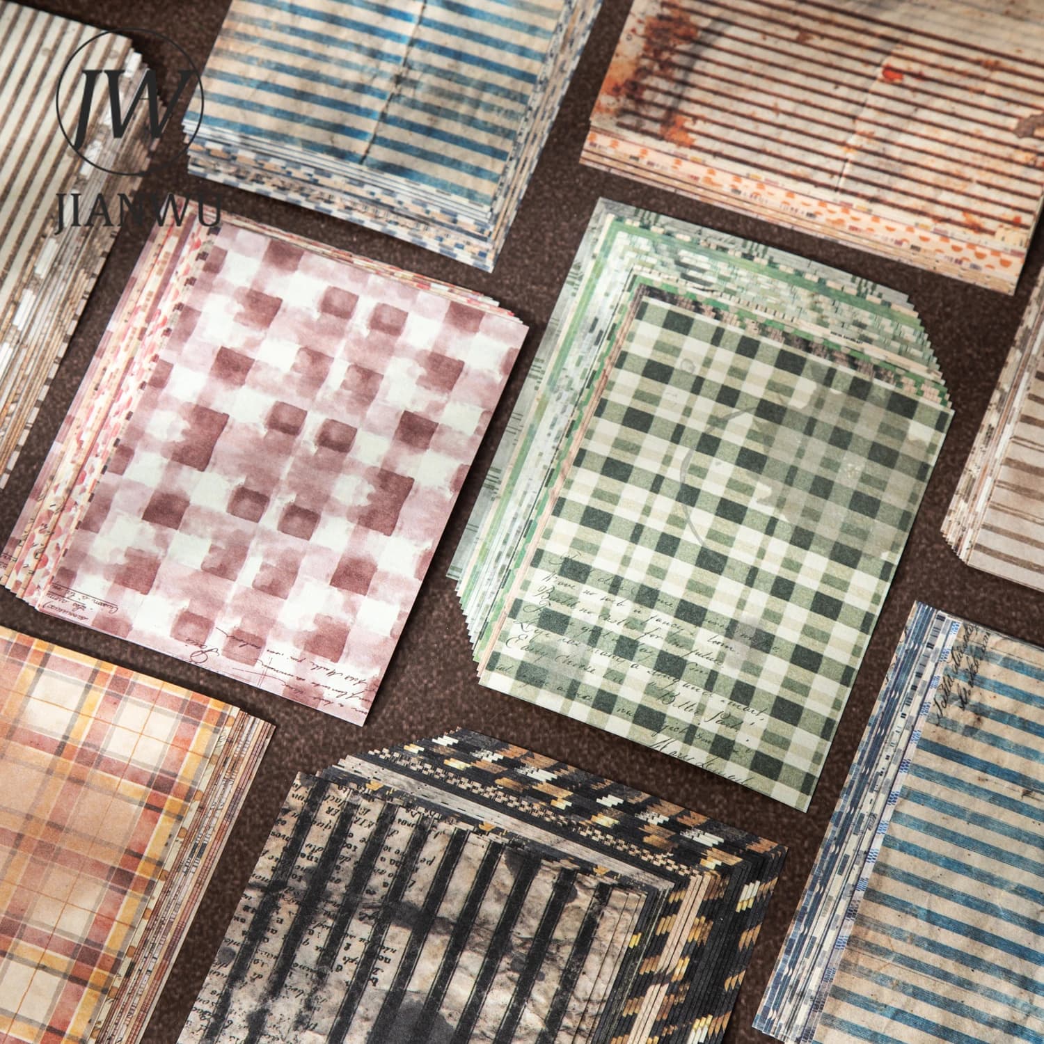 Serie JIANWU Time Weave: Carta Vintage con Texture Paesaggistica per Scrapbooking, Materiale Creativo per Diari e Cancelleria