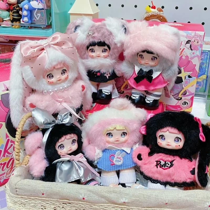 Nommi Pink Energy Vinyl Blind Box Rotatable Eyepiece Cute Bag Charm Keychain Collectible Figure Fashion Ornament Birthday Gift