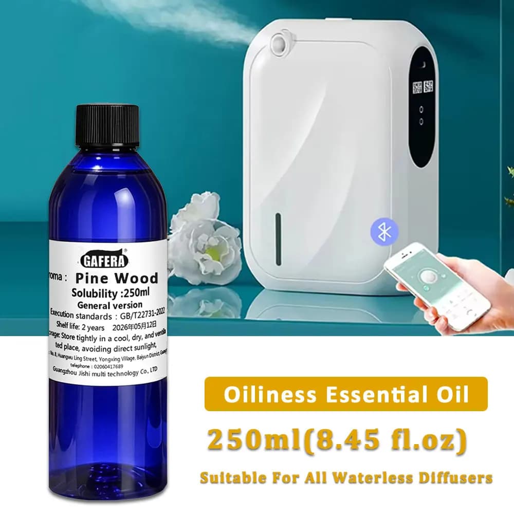 GAFERA 250ml (8.45 fl.oz) Pine Wood Fragrant Essential Oil - For All Waterless Diffuser, Hotel Aroma Machine Replenishes Essence