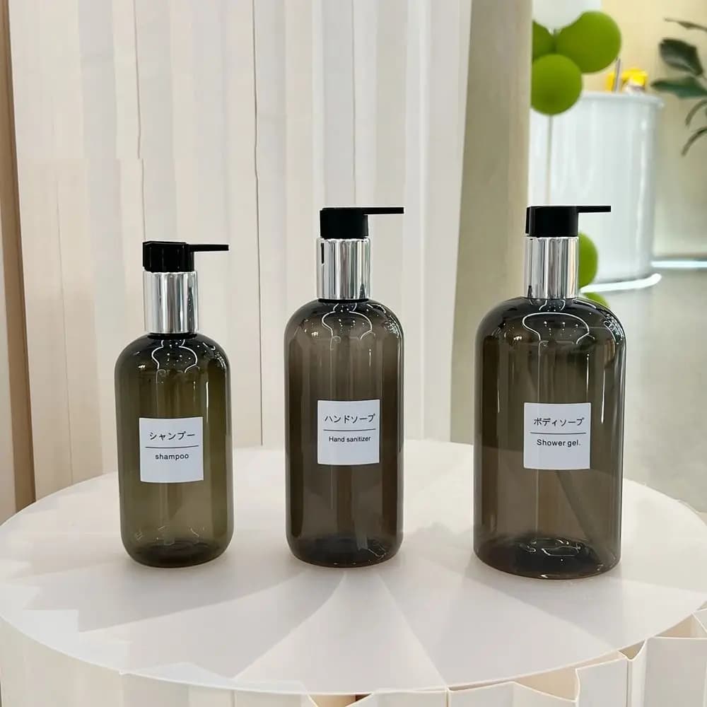 Bottiglie per Dispenser di sapone da 250/350/500ml per bottiglie di lozione per contenitori liquidi per Gel doccia per Shampoo riutilizzabili da cucina/bagno
