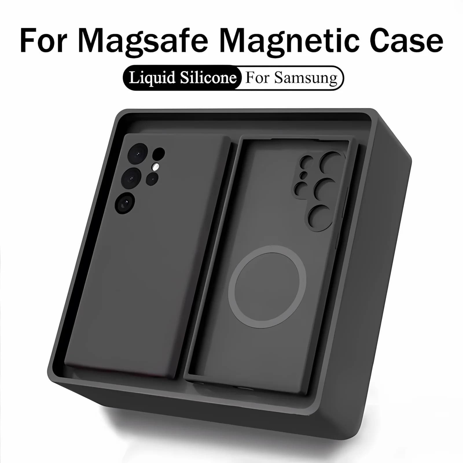 Custodie in Silicone Liquido per Ricarica Wireless Magsafe per Samsung Galaxy S26 Ultra S25 S24 FE S23 S22 S21 + FE Ultra A57 A37 Funda