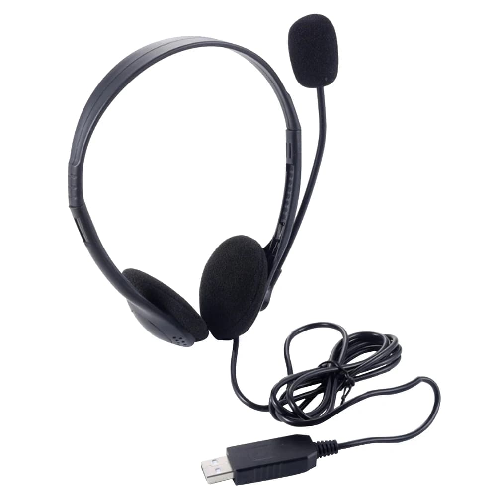 Call Center USB Wired Computer Headphone Clear Voice Office School PC Gaming Headset Noise Reduction with Microphone for Laptop