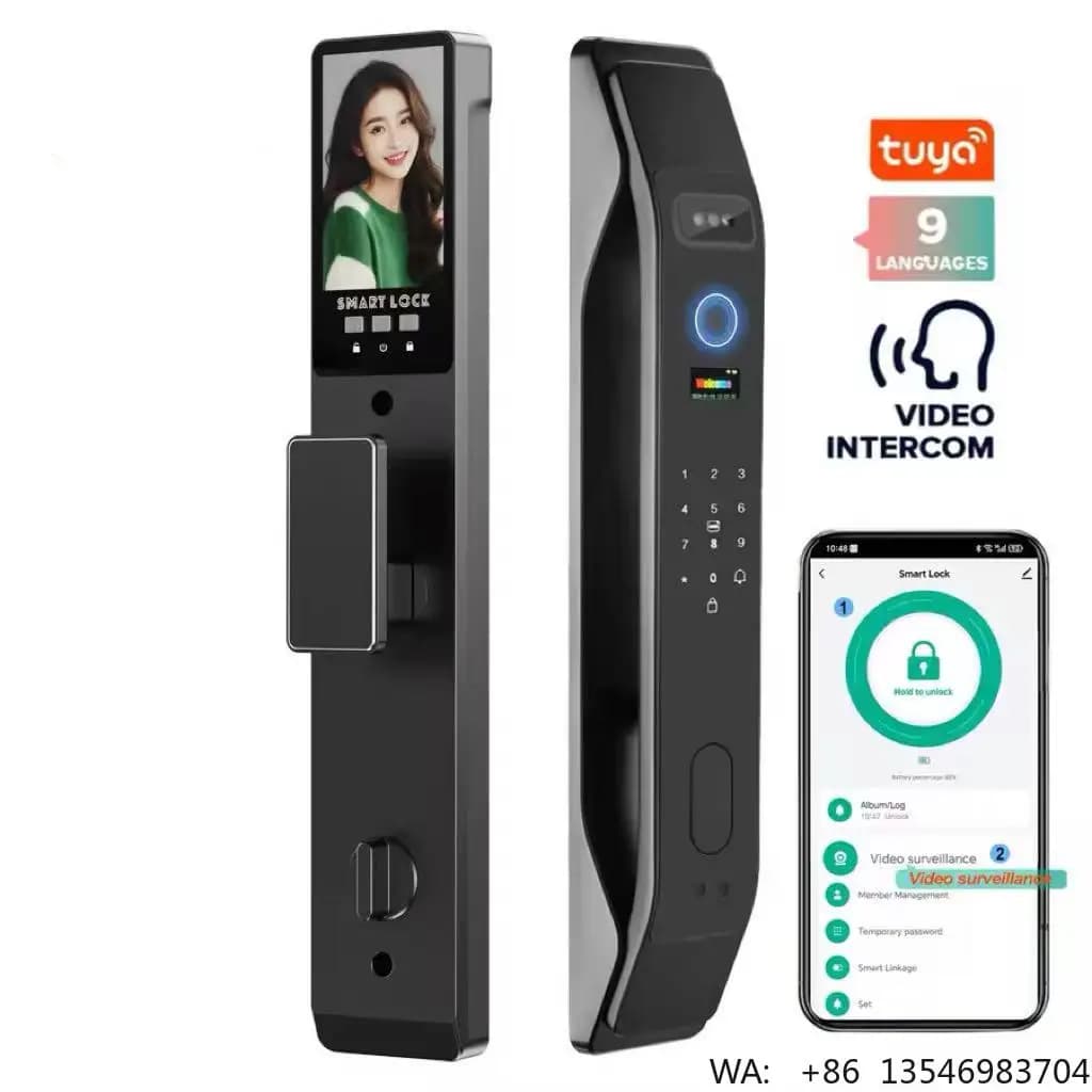 Palm Tuya Door Lock Wifi Fingerprint Fully Automatic Intelligent Camera Zigbee Smartlock Smart Door Lock