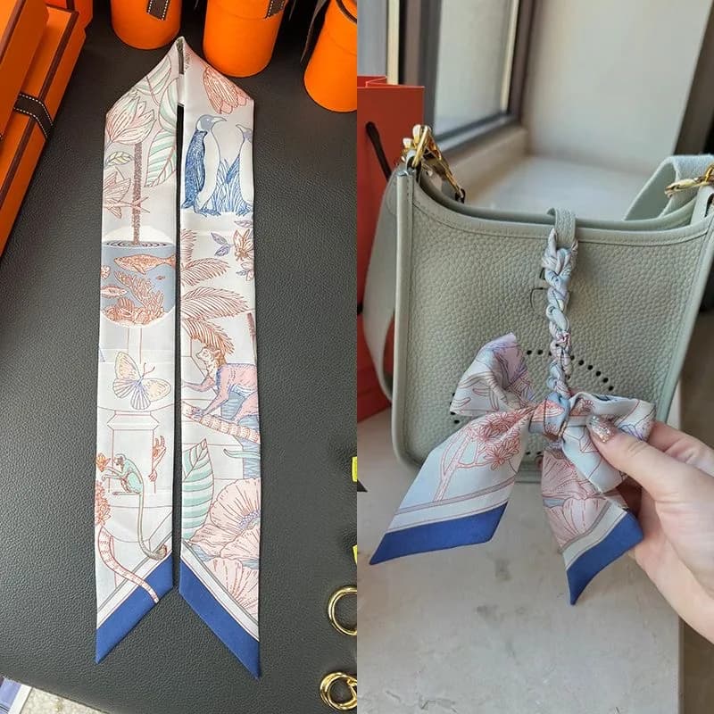 5 * 90 cm francese nuova pianta di vendita calda giungla twill di seta decorativa streamer avvolgimento borsa nastro sciarpa di seta piccola sciarpa all'ingrosso
