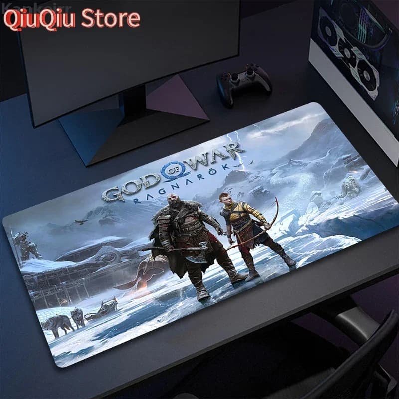 Tappetino per mouse di grandi dimensioni G-Dod of War Accessori per ufficio Tastiera Mausepad Armadietto per computer Tappetino per mouse antiscivolo in gomma anime