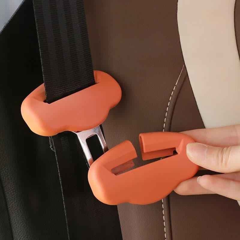 2pcs Car Seat Belt Protectors, Buckle Covers, Silent Anti-Vibration Scratch-Resistant, Car Interior Decoration, Universal Fit
