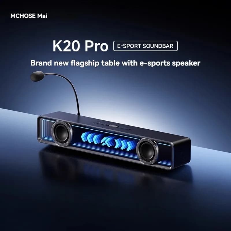 MCHOSE K20Pro Altoparlante e-sport Piccolo altoparlante da tavolo dual-mode Bluetooth cablato personalizzato per accessori per tastiera meccanica