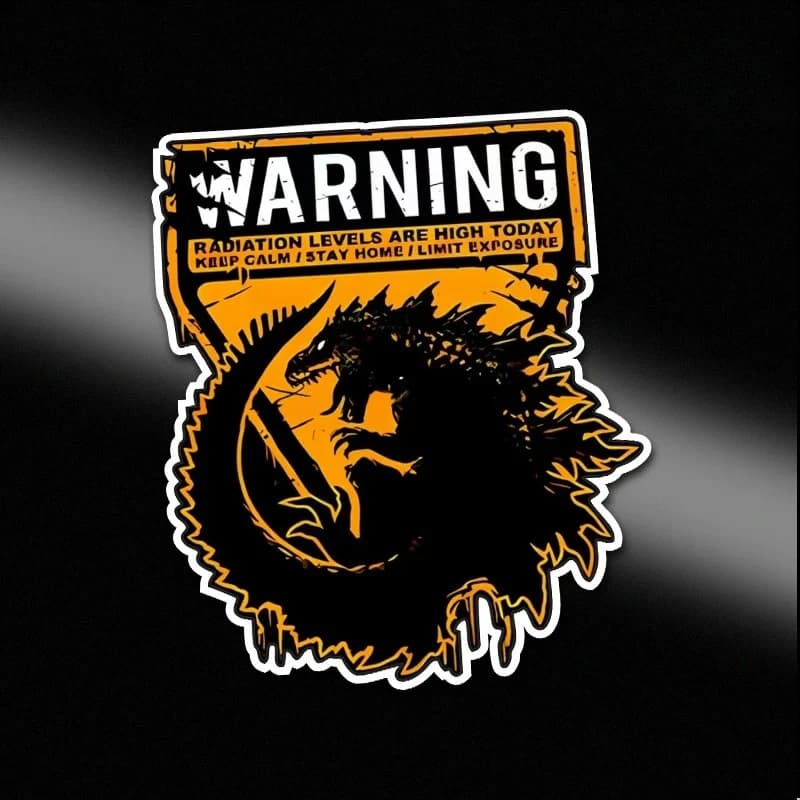 Monster Attack Segnale di avvertimento Adesivi per auto Decorativi creativi per interni auto Decalcomanie in vinile antigraffio per motociclette