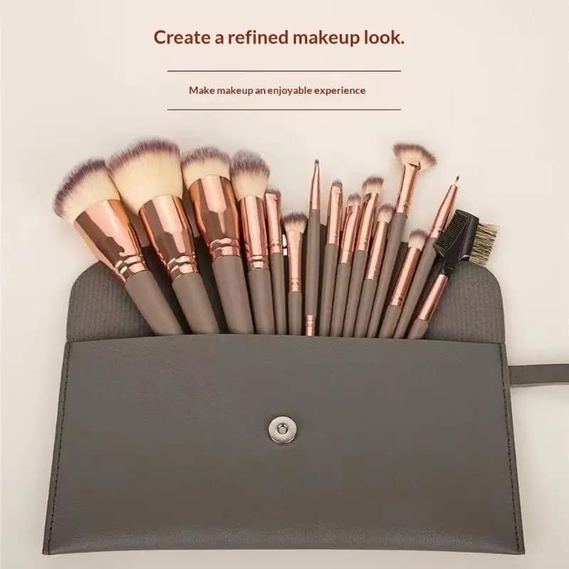 Set di 7/15 Pennelli per Trucco Viso e Occhi, Pennelli per Ciglia, Ombretto, Sopracciglia, Eyeliner, Fondotinta, Cipria, Blush, Illuminante e Labbra