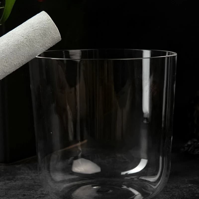Crystal Singing Bowl Transparent Meditation Stress-relieving Healing Singing Bowls Quartz Bowls Musical Instruments Percussion