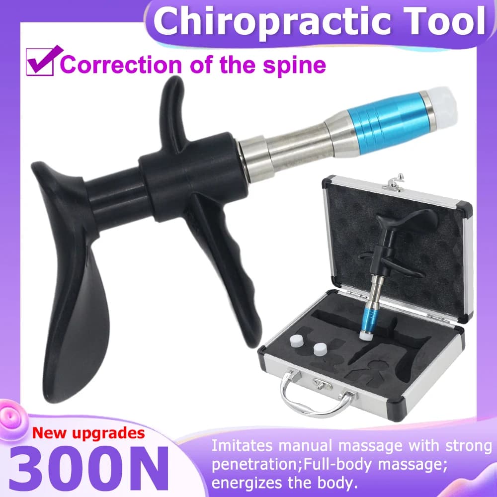 300N Chiropractic Adjusting Tools Manual Masssage Gun Spine Correction Tool Pain Relief Portable Singe Head Waist Back Massager