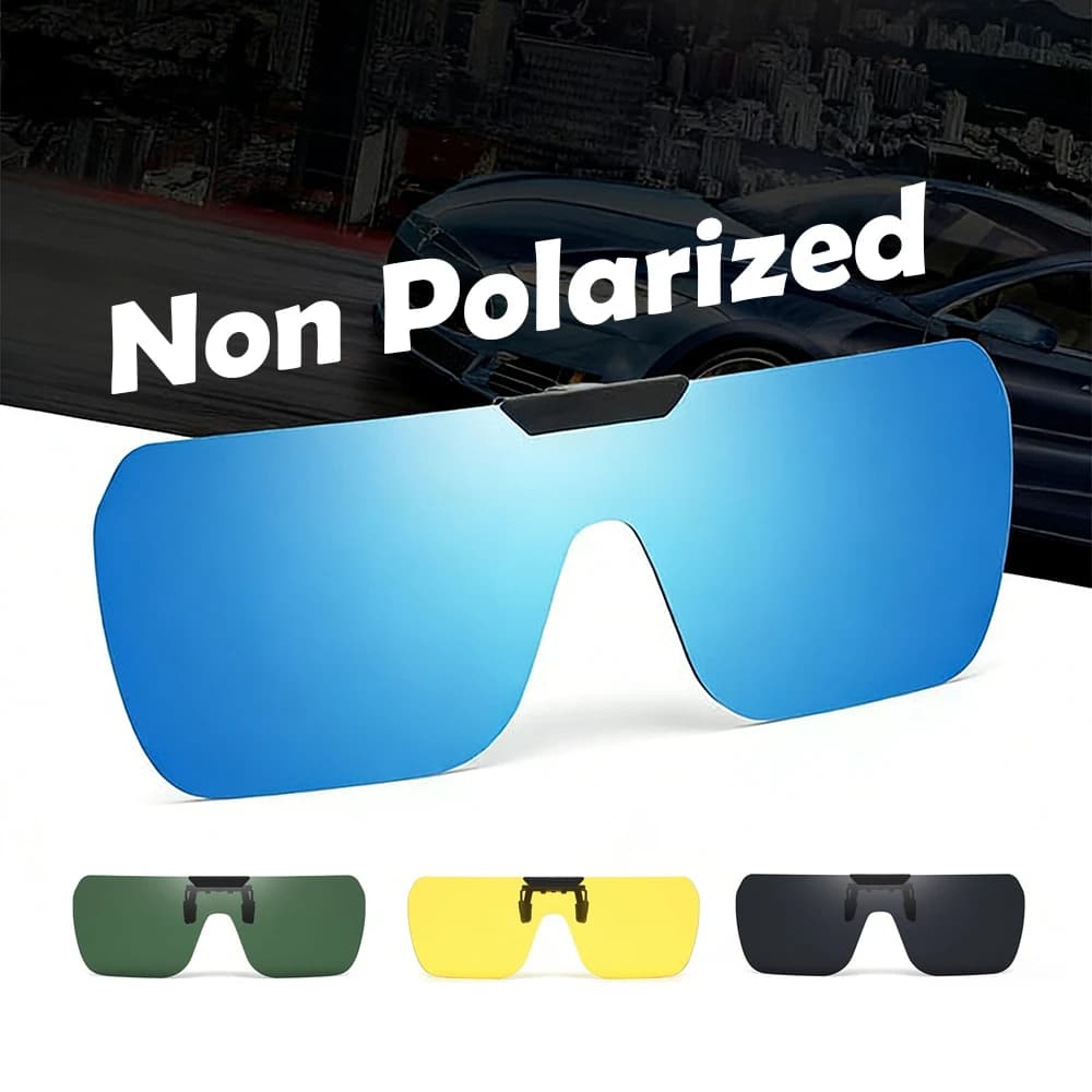 Occhiali da sole a clip VIVIBEE non polarizzati, ribaltabili, antiabbagliamento per la guida in auto, lenti scure per il visionamento di schermi digitali