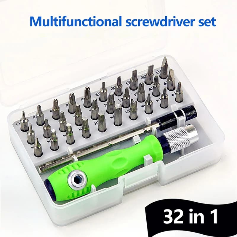 Set di cacciaviti creativi 32 in 1 Kit di punte per mini cacciavite magnetico di precisione per riparazione di strumenti di manutenzione della fotocamera mobile del telefono