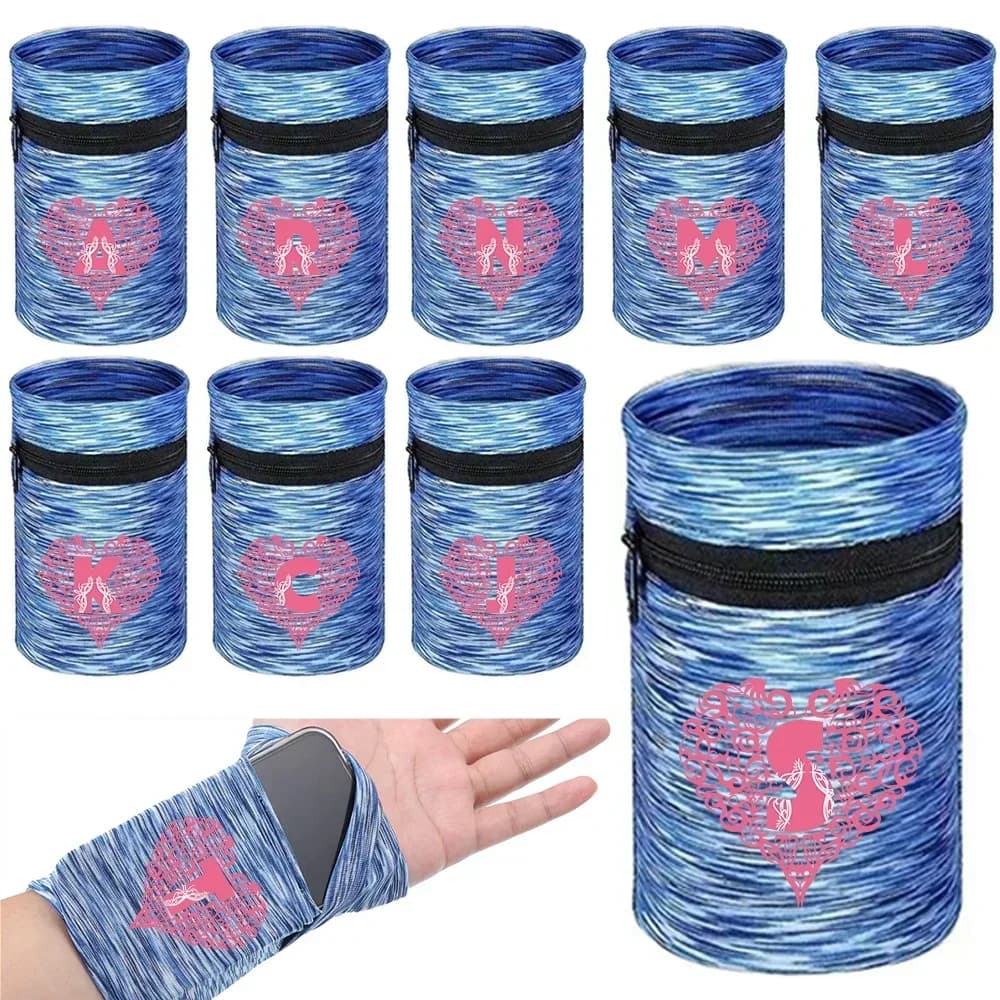 Fascia da Polso Sportiva con Supporto e Protezione, Fascia Elastica per Corsa e Sicurezza Sportiva, con Design 'Love Letter'