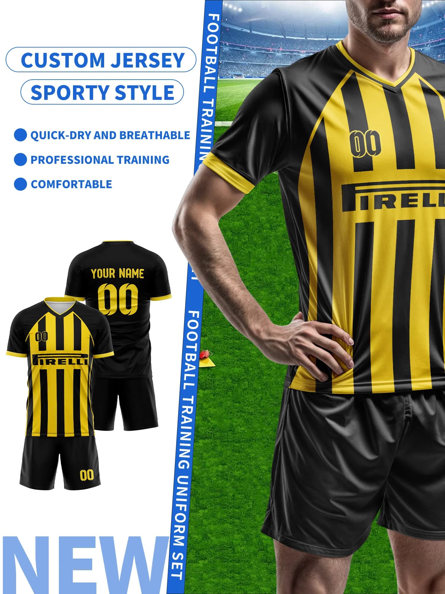 Create Your Custom Football Knit | Name and Number Custom | Breathable Football Knit, Club Football Knit