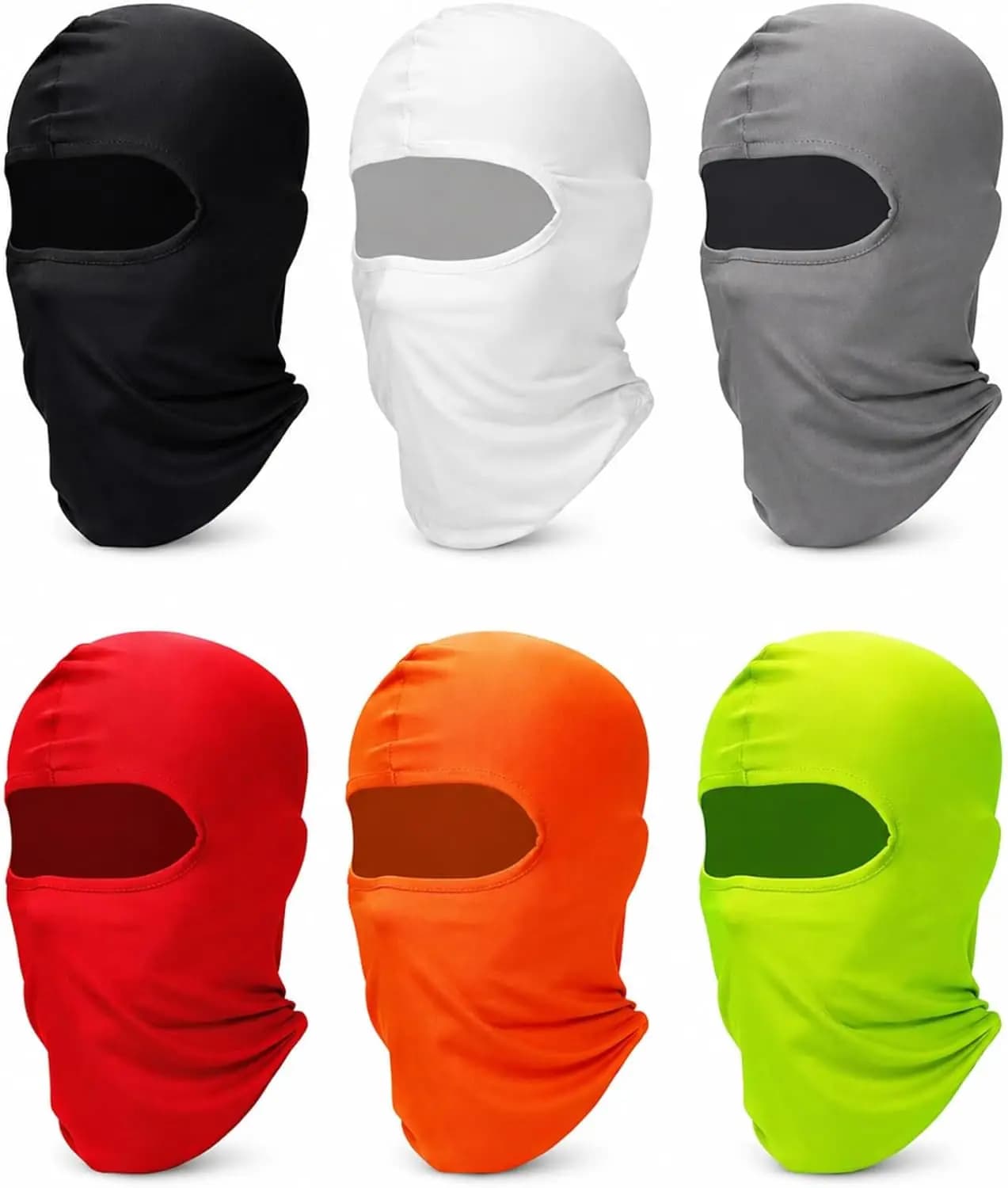 Pack of 6 Balaclava masks with UV wind protection for men and women, outdoor sports