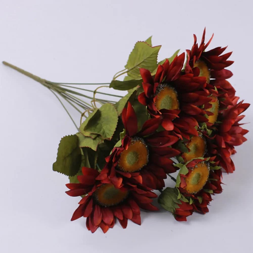 Artificial Flowers Flower 150g 53CM Artificial Sunflowers Fake Sunflowers Iron Wire Outdoor Parties Plastic Plants