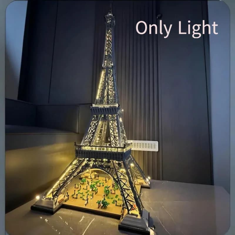 Set di luci LED creative compatibili con il modello 10307 Torre Eiffel, set di luci per i monumenti di Parigi famosi in tutto il mondo (solo luci, senza blocchi)