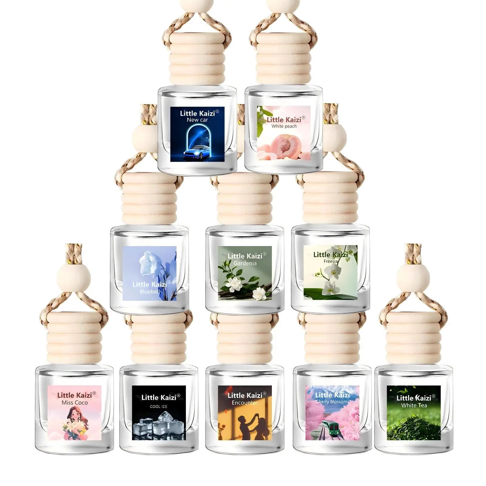Deodorant for perfumed car Little Kaizi - Long lasting car diffuser - Last 60 days on