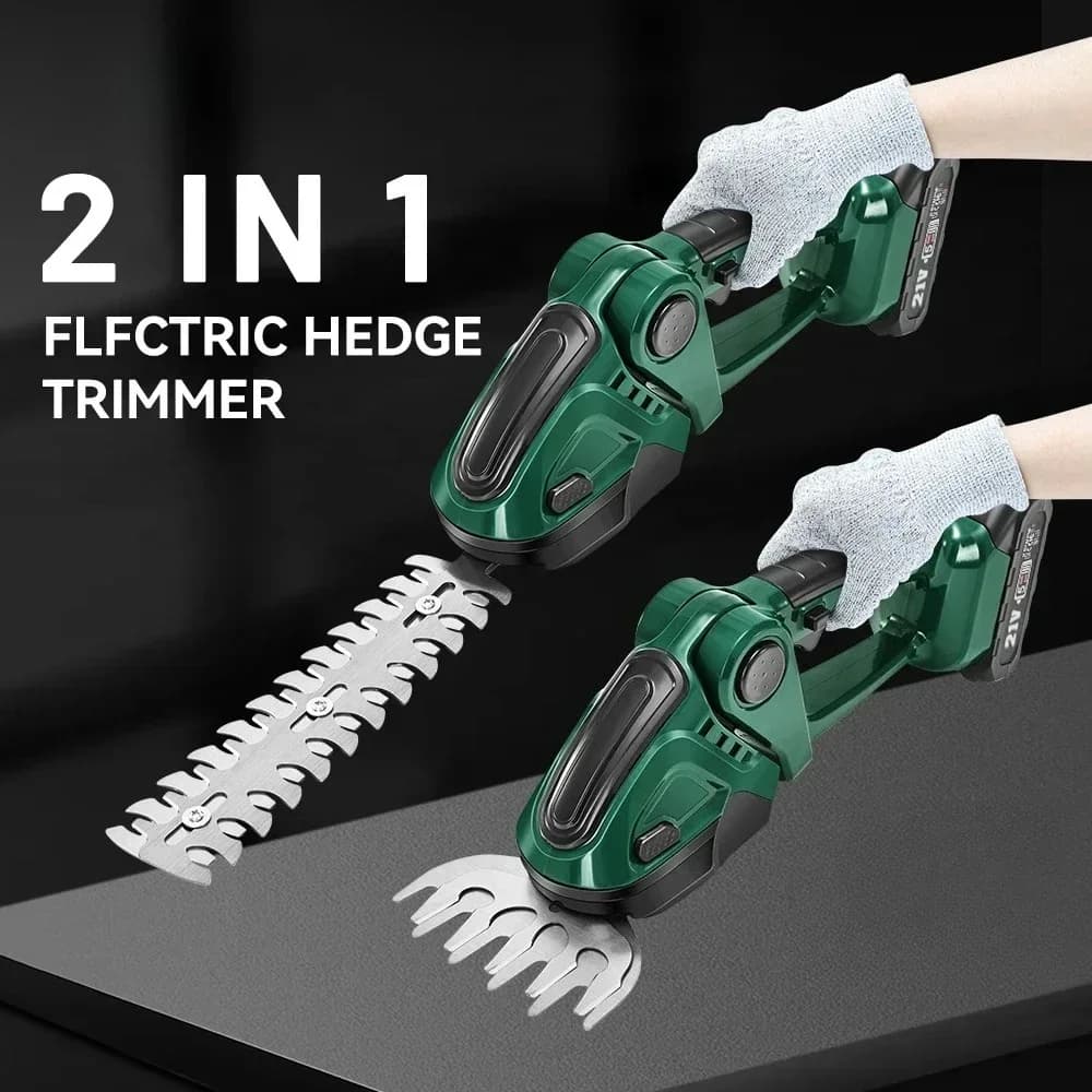 20000 RPM 2 In 1 Electric Hedge Trimmer Cordless Portable High Power Lawn Mower Pruner Weeding Garden Tool For Makita 18VBattery