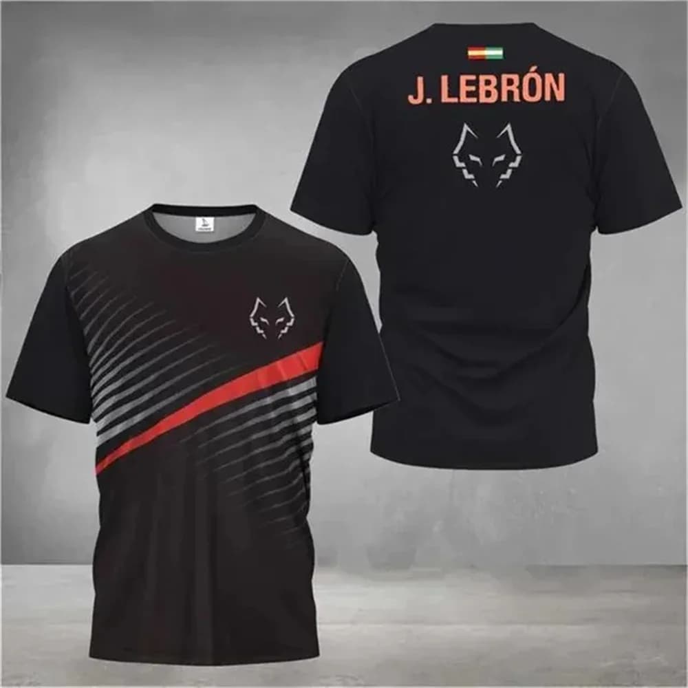 T-shirt da uomo da ping pong da badminton stampata in 3D da uomo T-shirt sportiva casual estiva con strisce sfumate stampate