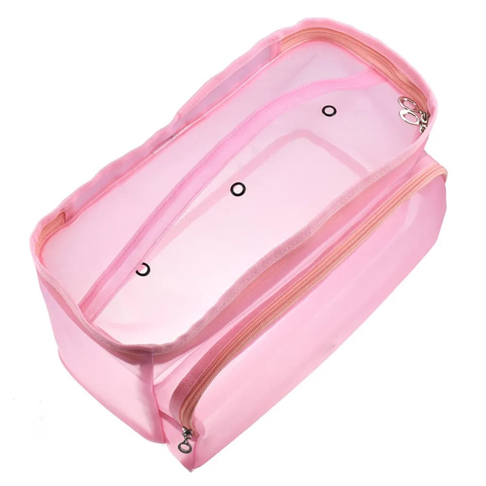 Borsa Organizer per Lavori a Maglia in Nylon Resistente con Chiusura a Cerniera per Ferri da Uncinetto, Ferri da Maglia e Accessori da Cucito