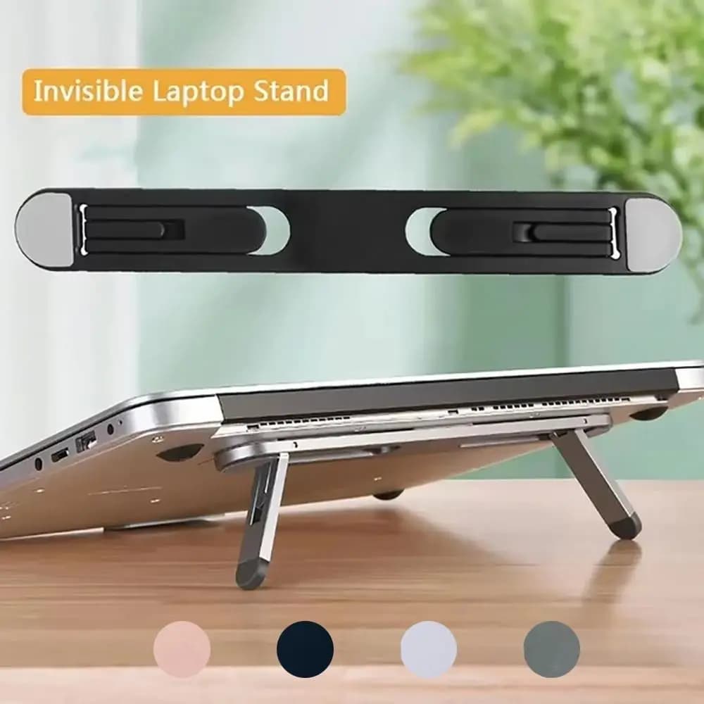 New Invisible Laptop Riser Stand Folding Universal Laptop Legs Adjustable Ergonomic Notebook Cooling Pad Stand Home Office