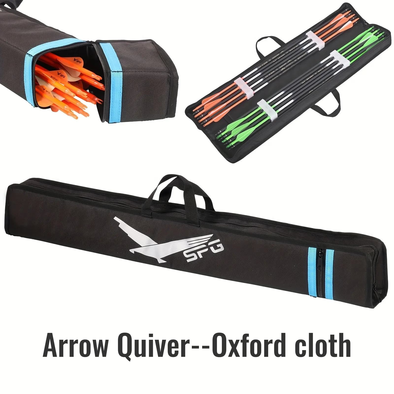 Archery Quiver Handbag Portable Arrow Bag Holder Oxford Cloth Durable for Adults Archer Outdoor Shooting Targeting Storage Case