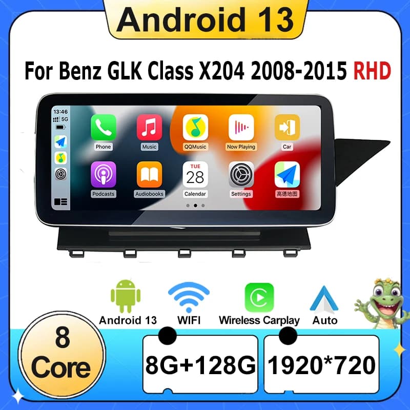 Lettore DVD Prezzo di fabbrica Android 13 Multimediale per auto per Mercedes Classe GLK X204 RHD GPS Radio Stereo Video AUTO Carplay Touch