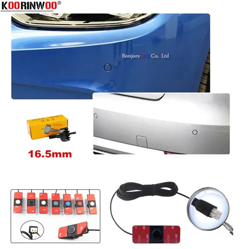 Sensore di parcheggio per auto 16,5 MM Induttore di retromarcia standard Assistenza al rilevamento Radar Vechlie 4 pz/lotto per sistema Parktronic automatico