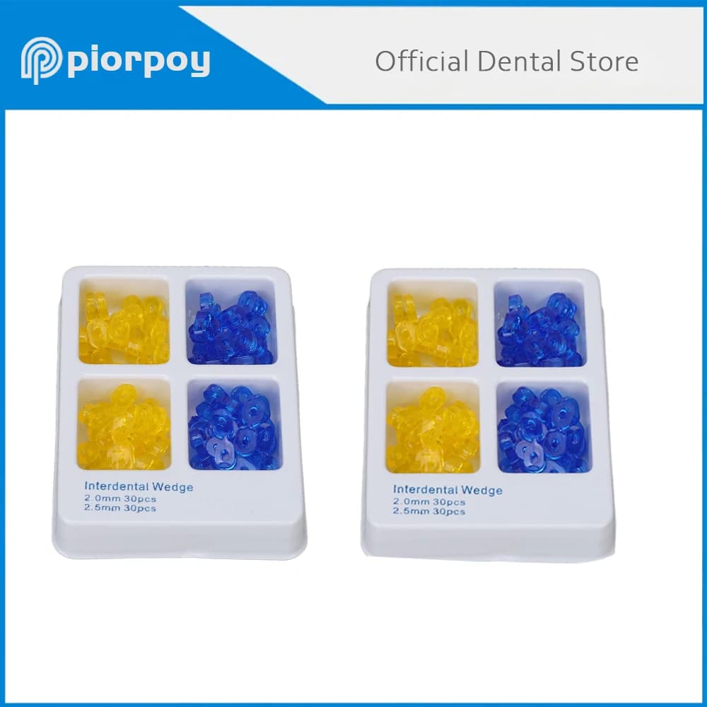 PIORPOY 60 Pz/scatola Dentale Resistente Al Calore Gap Cuneo Dentale Gomma Elastica Fissa a forma di Cuneo Matrix Diga Composito Prodotti Dentali
