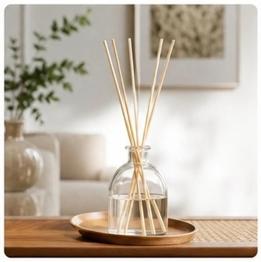 50Pcs Wood Color Reed Diffusers 24Cm Oil Diffuser Replacement Rattan Stick Set for Home Air Freshening Oil Diffuser Reed