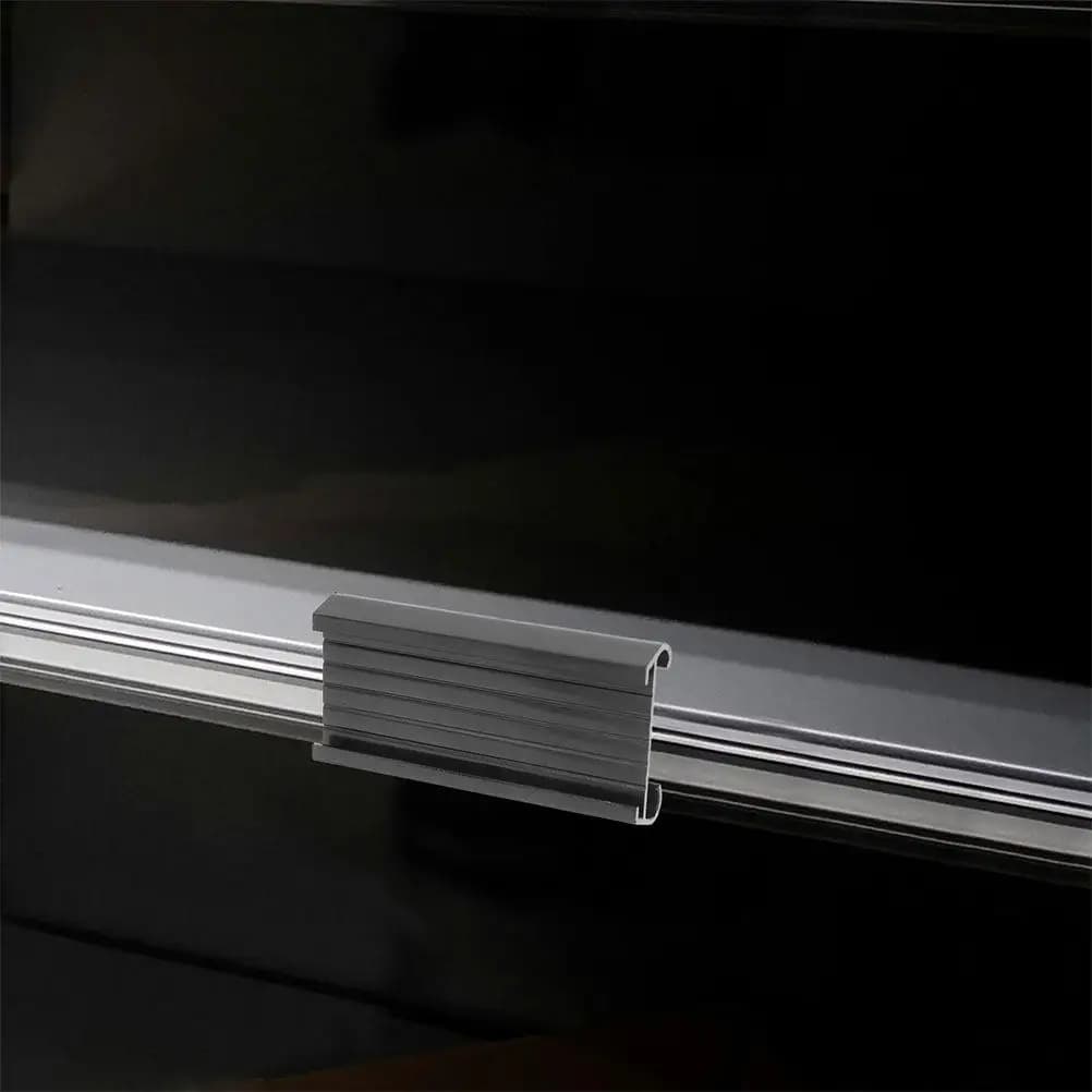 8 Etichette Trasparenti in PVC per Scaffali, Portaetichette in Plastica per Scaffalature Metalliche, Etichette Mobili per Ufficio, Casa, Biblioteca