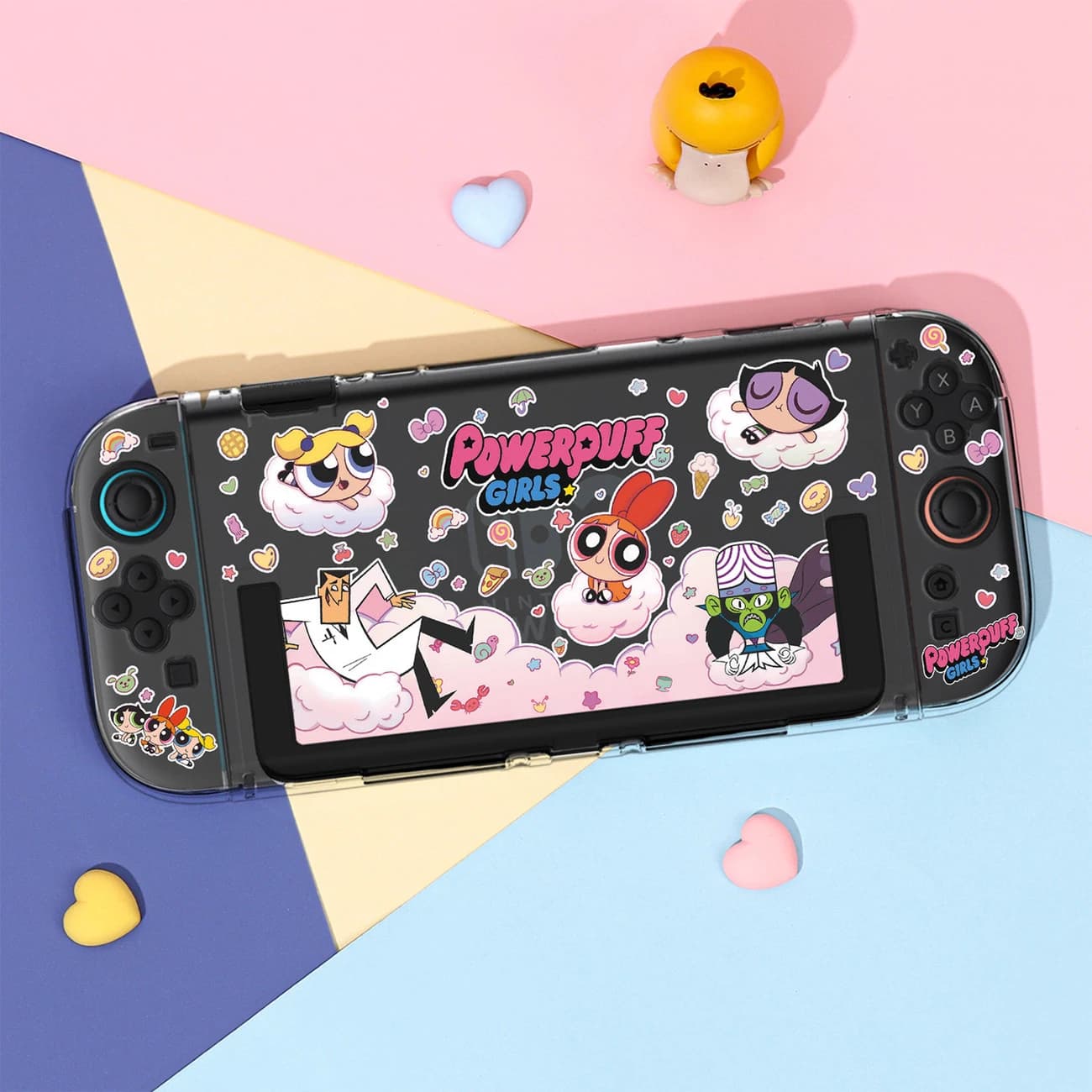 Cartoon Transparent Switch Protective Case for Nintendo Switch 2/OLED/NS Consoles Joy-Con Shock-Resistant Controller Covers