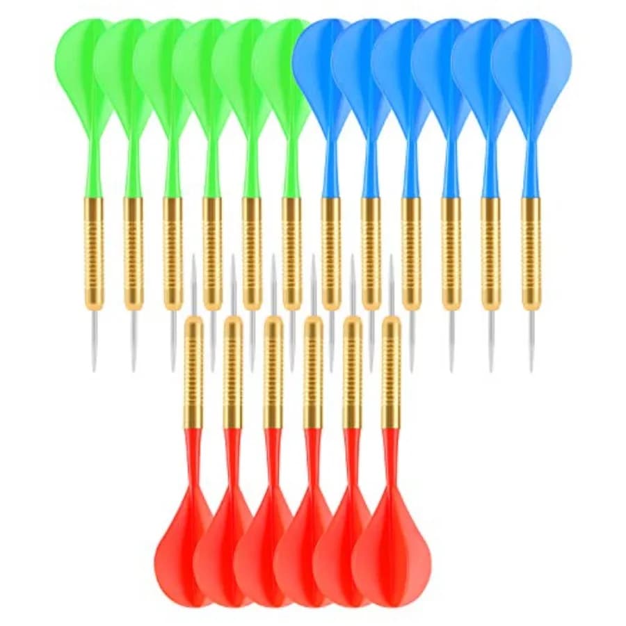 Freccette con Punta in Acciaio, Set di Freccette con Punta Metallica da 16 Grammi, Set di Freccette con Punta in Metallo, Freccette Metalliche per Bersaglio