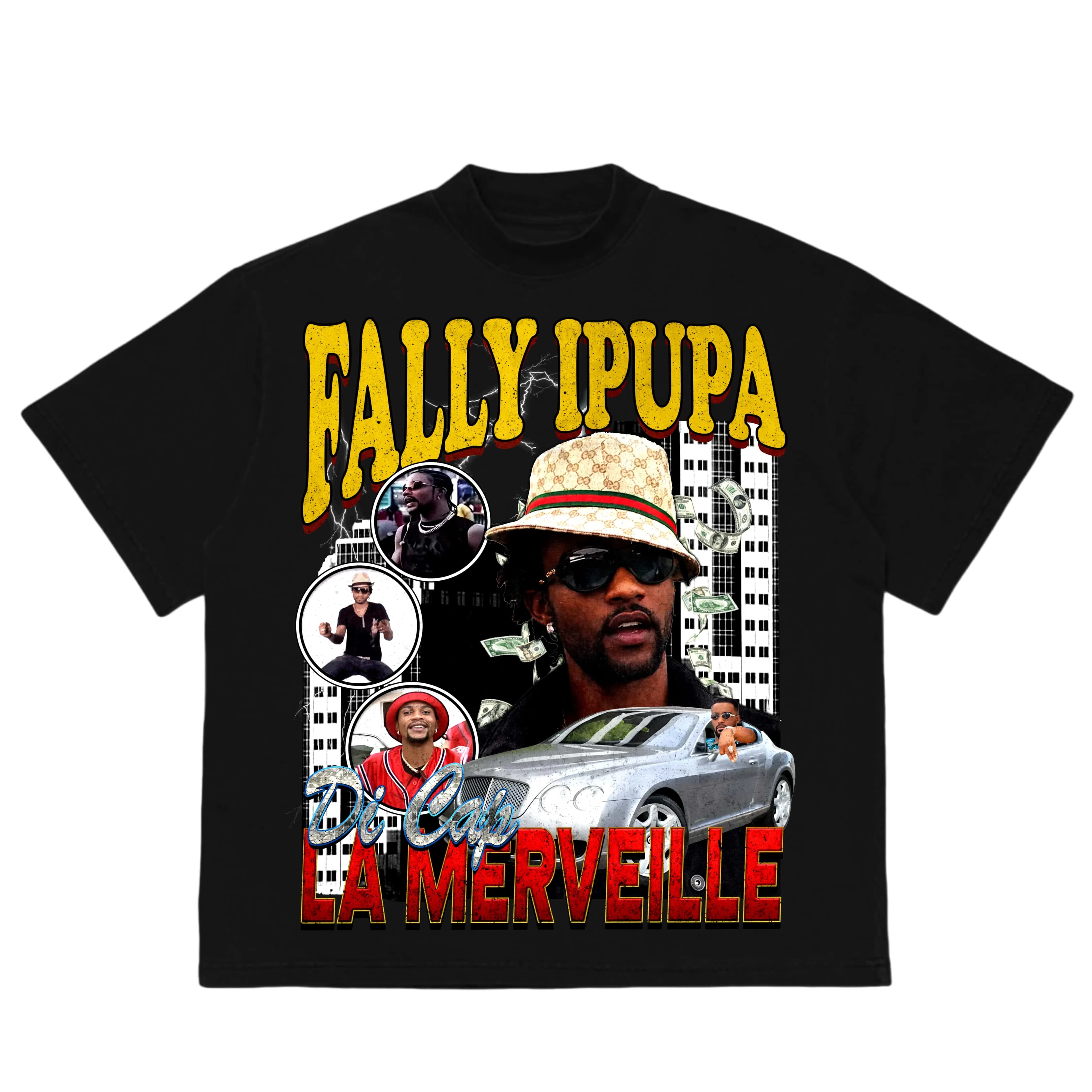 T-shirt Fally Ipupa Di Cap La Merveille Graphic 2026 100% cotone unisex da uomo e da donna, Y2k, oversize, popolare, regalo per i fan