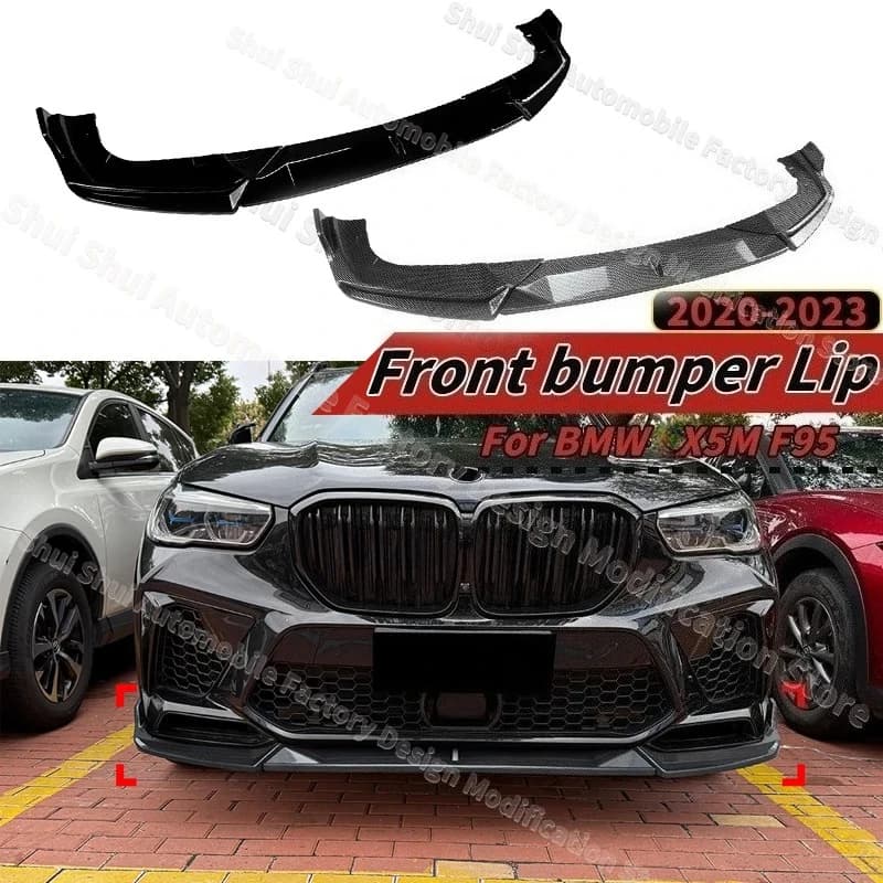 For BMW X5M F95 2020-2023 Front Bumper Lip Lower Spoiler diffuser splitter Blade Collision Chin Bodykits Tuning Car Accessories