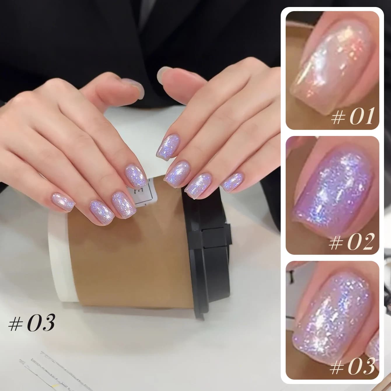 MIANEL 10ML Nuova Collezione Primavera/Estate 2026 Smalto Gel Effetto Occhio di Gatto Glitterato Colore di Tendenza Alta Lucentezza Serie Star
