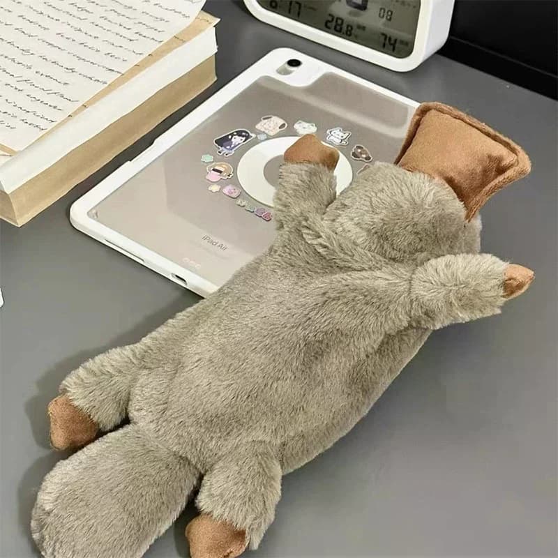 1pc Cute Platypus Pencil Case, Cosmetic Bag, Plush Pen Pouch, Large Capacity Storage Bag, School Supplies Stationery Box