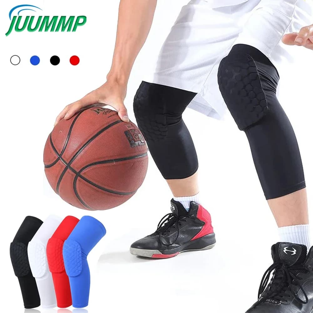 1 pz/2 pz basketball knee pads ballroom anti-slip shockproof honeycomb leg sleeve protective pad padded support protection