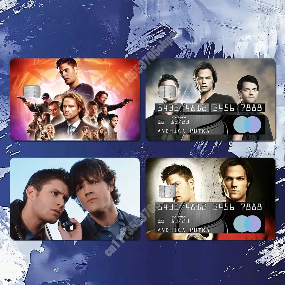 S-Supernatural Sam Dean Winchester Sticker for NFC ID Card Film Skin Credit Bank Card Artistic Pattern Design
