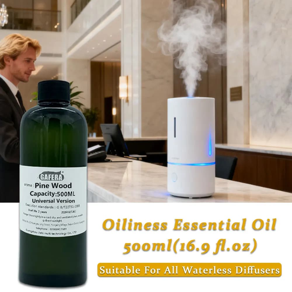 GAFERA 500 ml (16,9 fl.oz) Oli essenziali in legno di pino/Hilton - Per tutti i diffusori senza acqua, diffusore club che riforna l'olio per aromaterapia