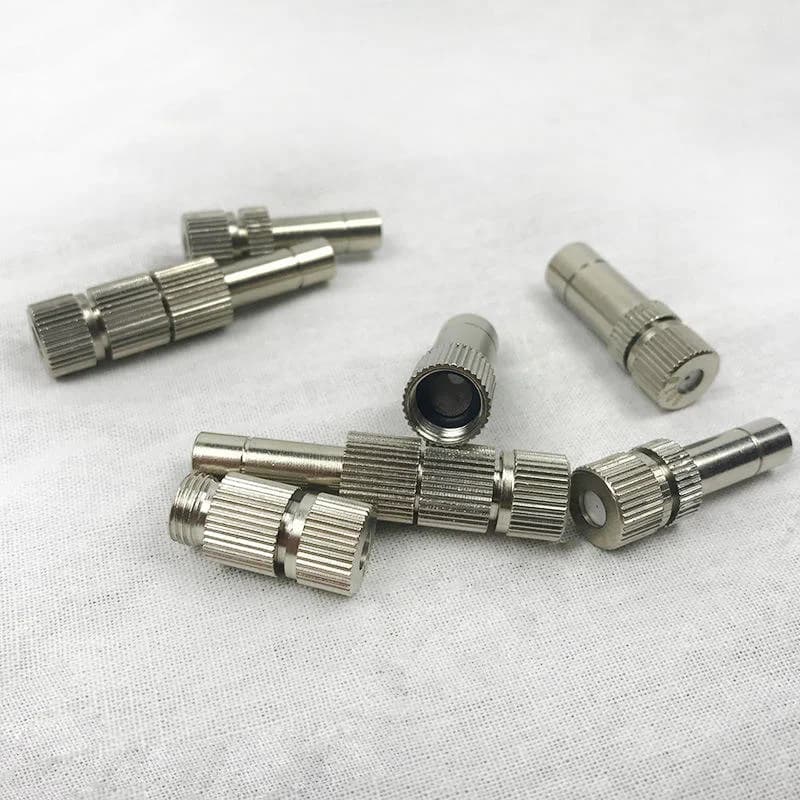 YS 6/8mmMetal Low Pressure Quick-connect Misting Nozzle With Filter 0.1/0.15/0.2/0.3/0.4/0.5/0.6mm Cooling Irrigation Sprayer