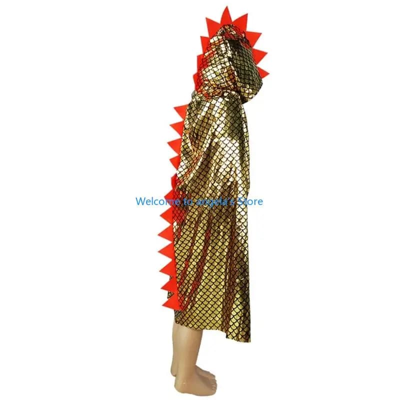 X4YC Costume da Dinosauro Mantello da Dinosauro Costume Cosplay Halloween Mantello con Cappuccio da Drago